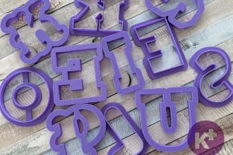 design your cookie cutter stamp and stl for 3d printing