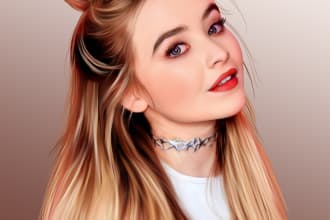 draw realistic painting portrait from your photo
