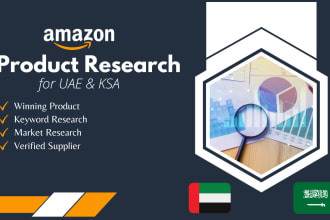 do amazon product research for wholesale and mpl in uae and ksa
