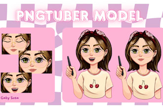 design a cute pngtuber model for videos or streaming for you