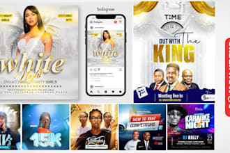create an unique business party event church flyer for you in 24hours