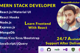 develop full stack website in mern