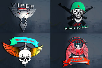 design professional army, military, or skull logo
