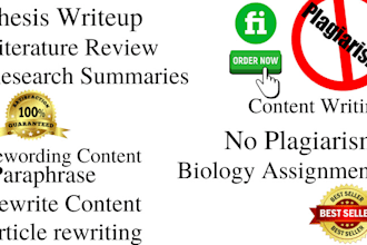 write research summaries, bioinformatics and biotechnlogy content