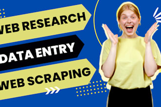 do, data entry, web research, web scraping