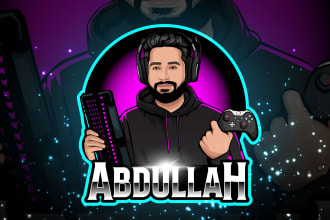 design mascot and cartoon logo for twitch esport and gaming