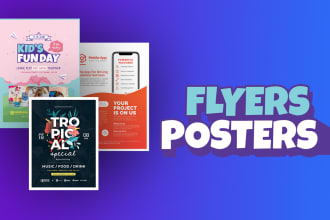 design any print ready flyers, posters, catalogs and brochures