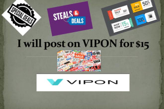 post your deals coupon on vipon within 24 hours