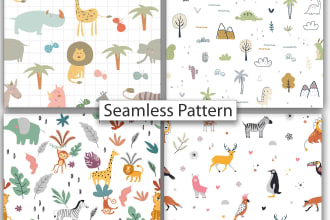 do cute baby seamless pattern design for textile print