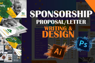 write and design a sponsorship proposal or letter package, event, nonprofit