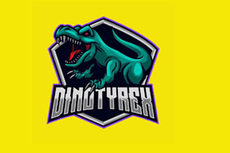design creative dinosaur logo with satisfaction guaranteed