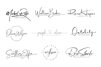 do unique luxury signature, handwritten, calligraphy logo