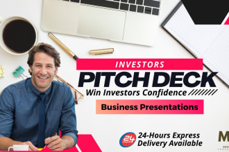 design investor pitch deck for business and startups