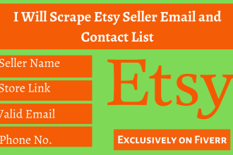 scrape etsy seller email and contact list