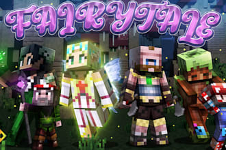 do a pretty minecraft skin pack keyart