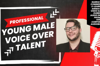 record a high quality, young professional male voice over