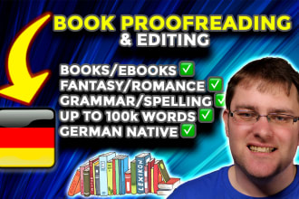 proofread and edit your german novel, book, comic