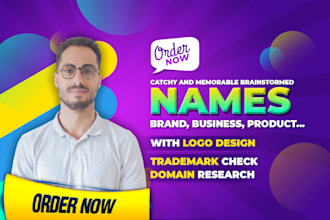 invent 5 catchy business name ideas, brand names