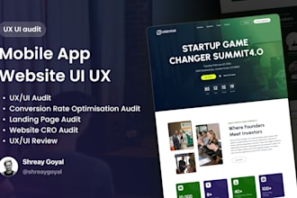 do a UX UI audit, conversion rate optimization, and website review