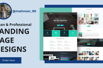 do modern website landing page and nft landing page design using figma