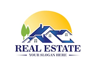 create property, real estate, home, construction logo design