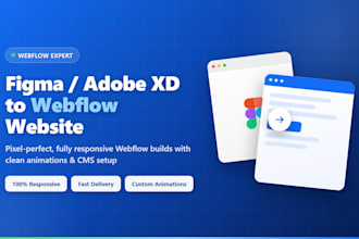 convert figma or adobe xd design to responsive webflow website