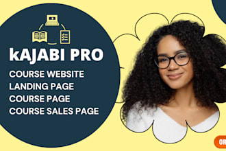 design kajabi landing page, sales page, thinkific,podia sales funnel and website