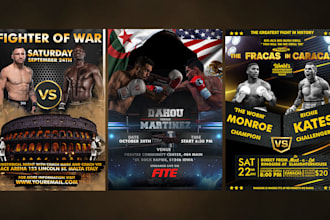 design a professional advertising boxing sports flyer or poster