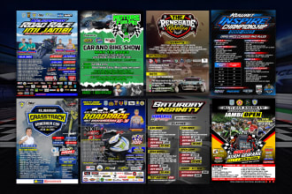 design a professional racing flyer design for facebook, instagram post