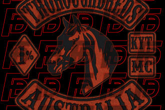 design a custom motorcycle club mc patch or logo