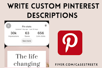 write SEO optimised descriptions for your pinterest pins