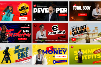 design eye catchy clickbait youtube thumbnails