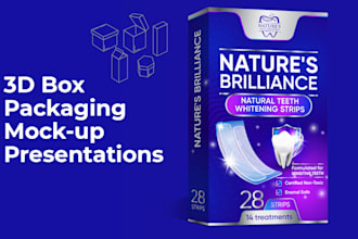 do 3d box product mock up design