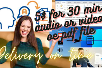 do transcription typing job, dictations, edit documents