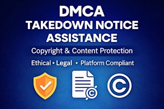 assist with dmca takedown notices for leaked content