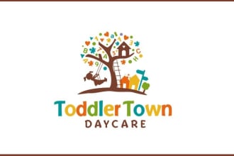 do a preschool mother care childcare daycare logo design