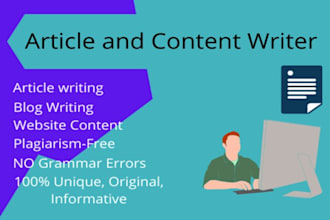 write unique articles and blog post
