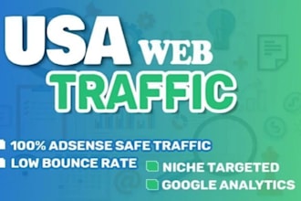 do organic USA web traffic to your website, ebay, shopify promotion
