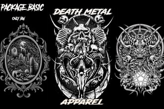 draw detailed illustration metal artwork dark art and horror