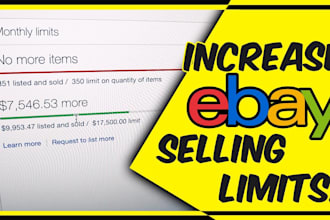 ebay selling limit increase