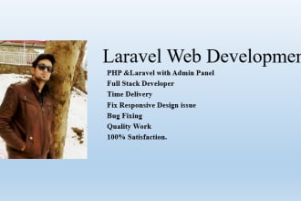 fix bugs and develop custom php laravel websites