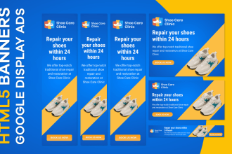 design web banners, HTML5 banners, google ads