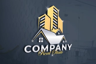 create modern minimalist luxury real estate, construction  business logo design