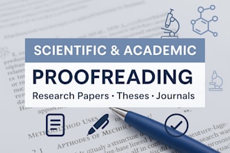 proofread and edit your scientific, academic, or research writing