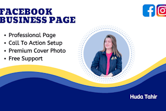 design facebook business page and instagram business account