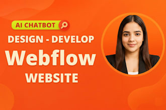 design or develop webflow website, figma to webflow with ai chatbot