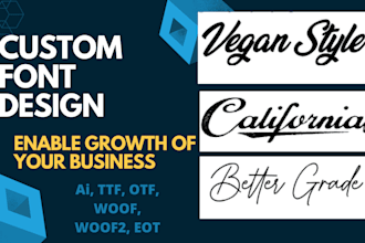 do custom font design for your project