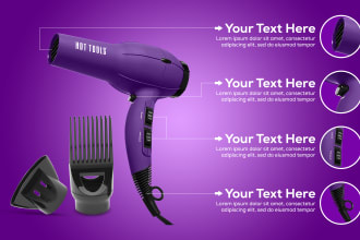 do ebay product photography editing amazon infographic