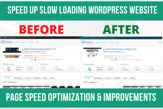 do wordpress site speed optimization for page speed gtmetrix