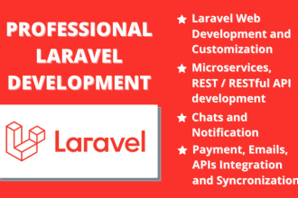 create php laravel web app, microservices and rest apis